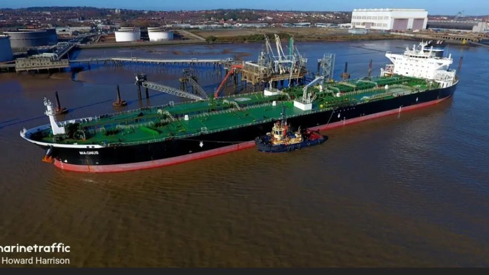 Nava Olina, cu petron din Venezuela, confiscată de SUA. Foto/marinetraffic.com