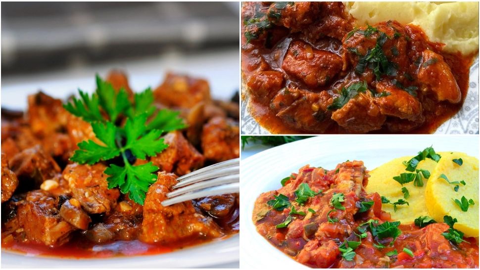 Rețetă de ostropel cu ceafă de porc și gogoșari