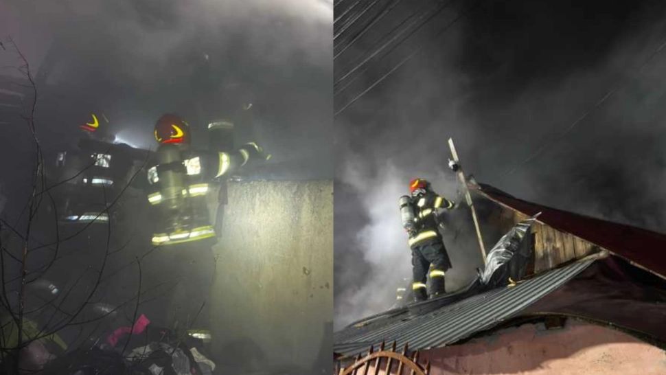 Incendiu de proporții în județul Giurgiu. FOTO: ISU