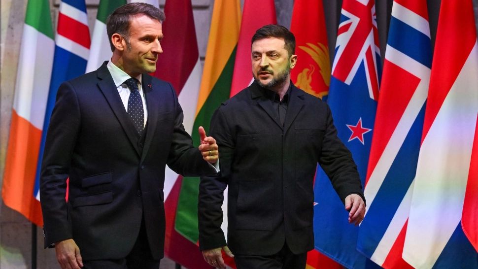Emmanuel Macron și Volodimir Zelenski/ Profimedia