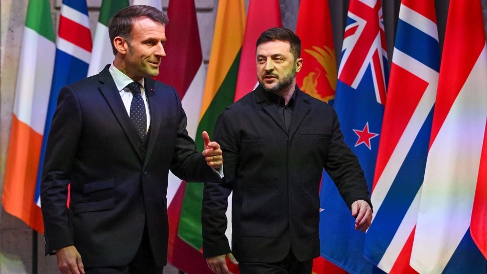 Emmanuel Macron și Volodimir Zelenski/ Profimedia