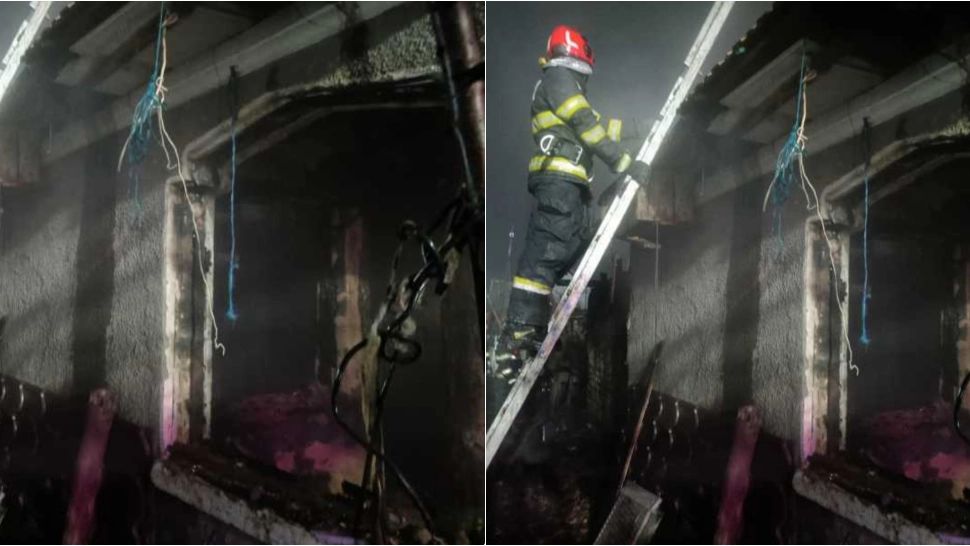 Incendiu devastator în județul Bacău. FOTO: ISU