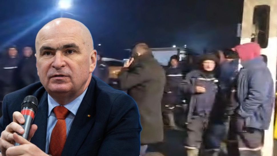 Minerii de la Cariera Roșia protestează. Oamenii s-au săturat de austeritate.
