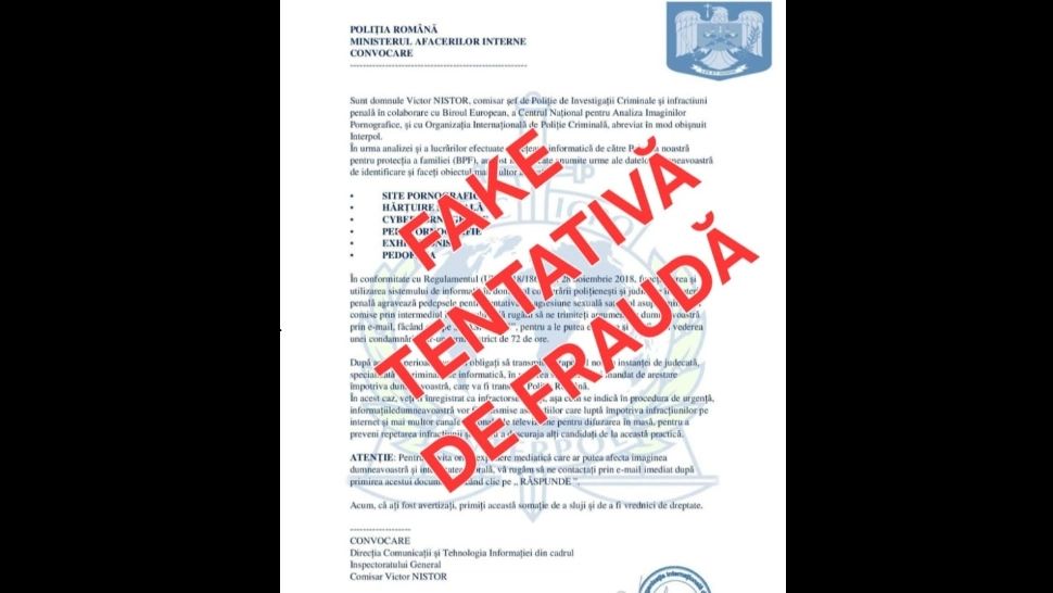 Atenție la noi tentative de fraudă