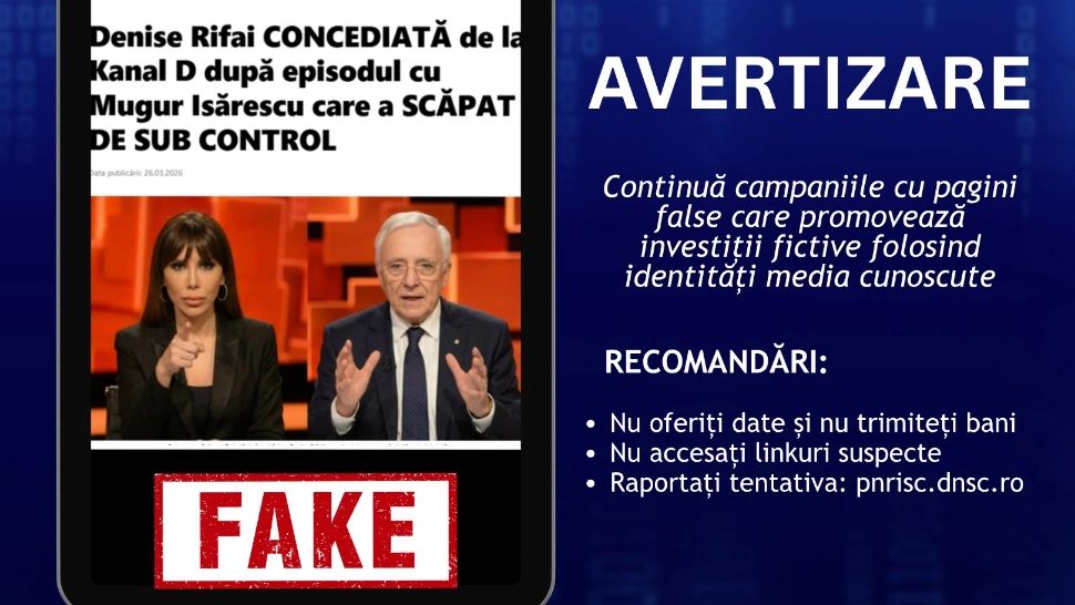 DNSC avertizează: site-uri de știri clonate îți golesc conturile