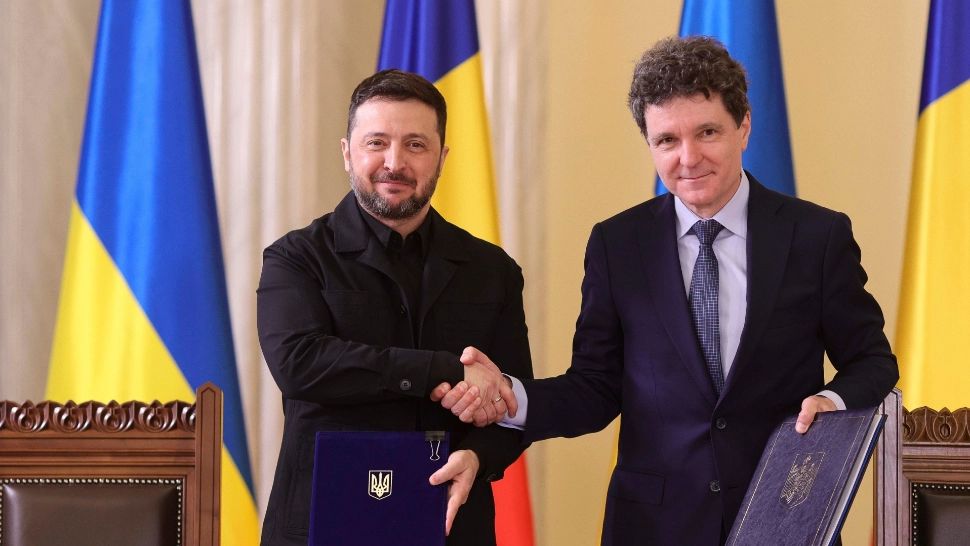 Nicușor Dan și Volodimir Zelenski. FOTO: Inquam/ Octav Ganea 