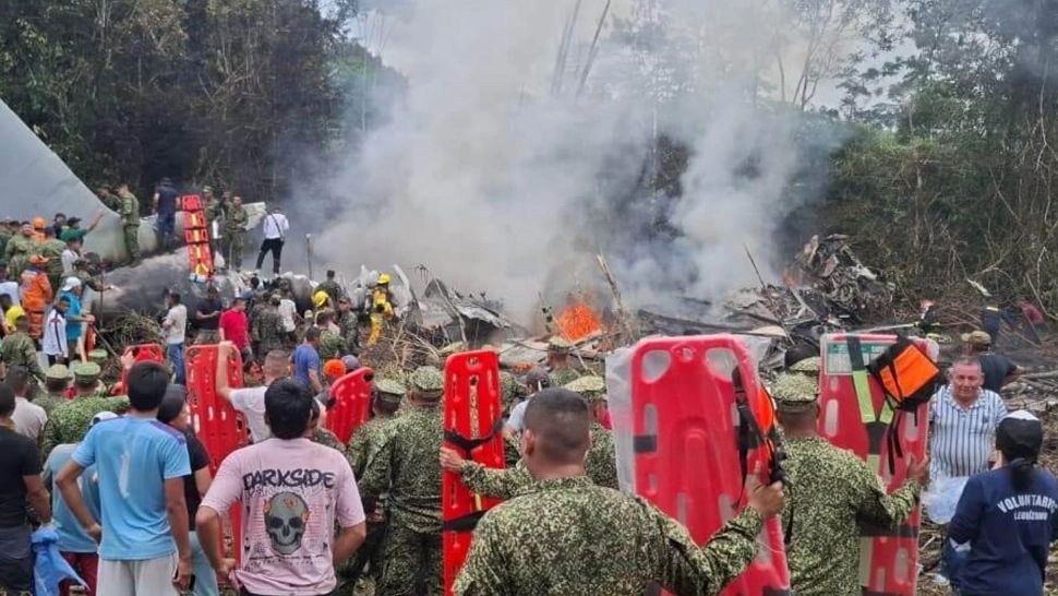 66 de militari au murit după ce avionul în care se aflau s-a prăbușit, în Columbia.