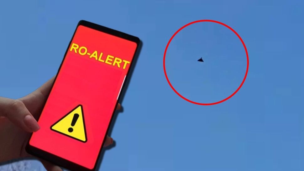 Dronă rusească în spațiul aerian al României, în județul Tulcea, la granița cu Ucraina. Foto/Captură video