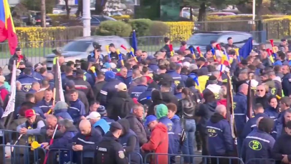 Minerii la protest/ Arhivă foto