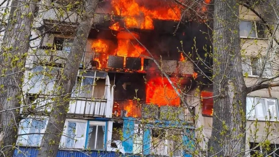 Urmarile unui atac la Donețk (Vadym Filashkin /Telegram)