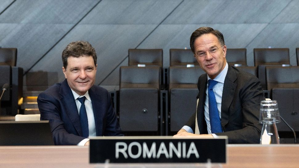 Nicușor Dan și Mark Rutte/ Profimedia