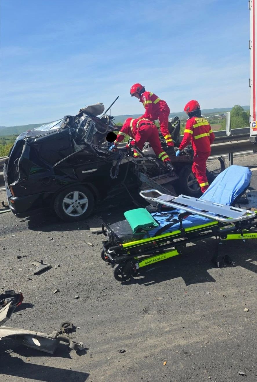 Accident A1, pe sensul Sibiu–Sebeș