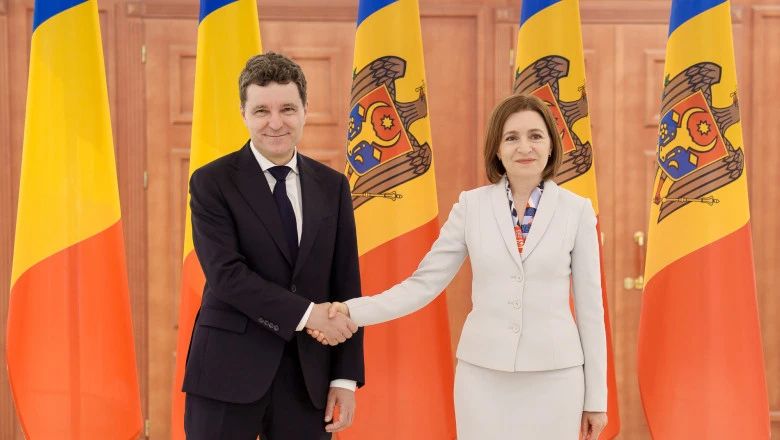 Președintele României, Nicușor Dan și președintele Republicii Moldova, Maia Sandu
