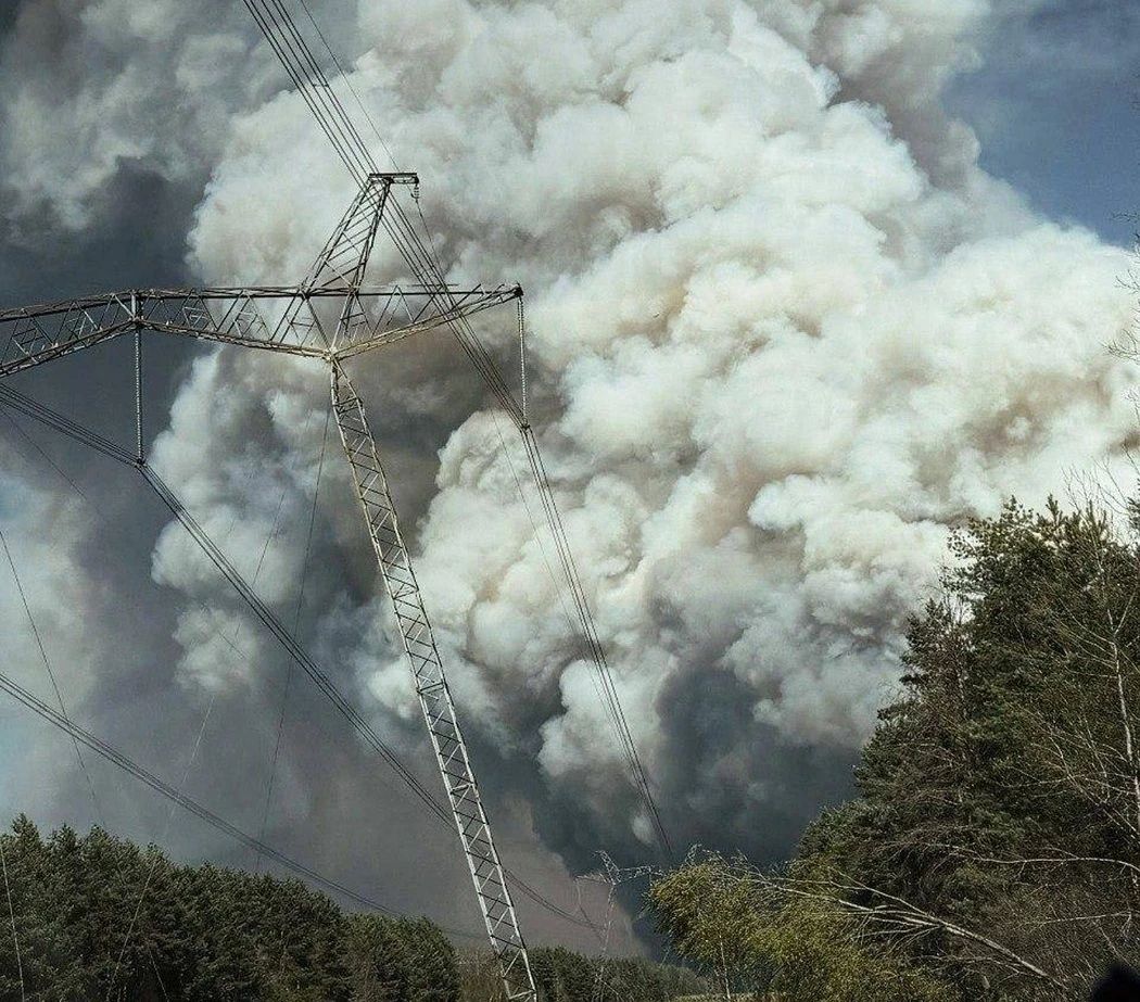 Incendiu uriaș la Cernobîl. Foto: Profimedia