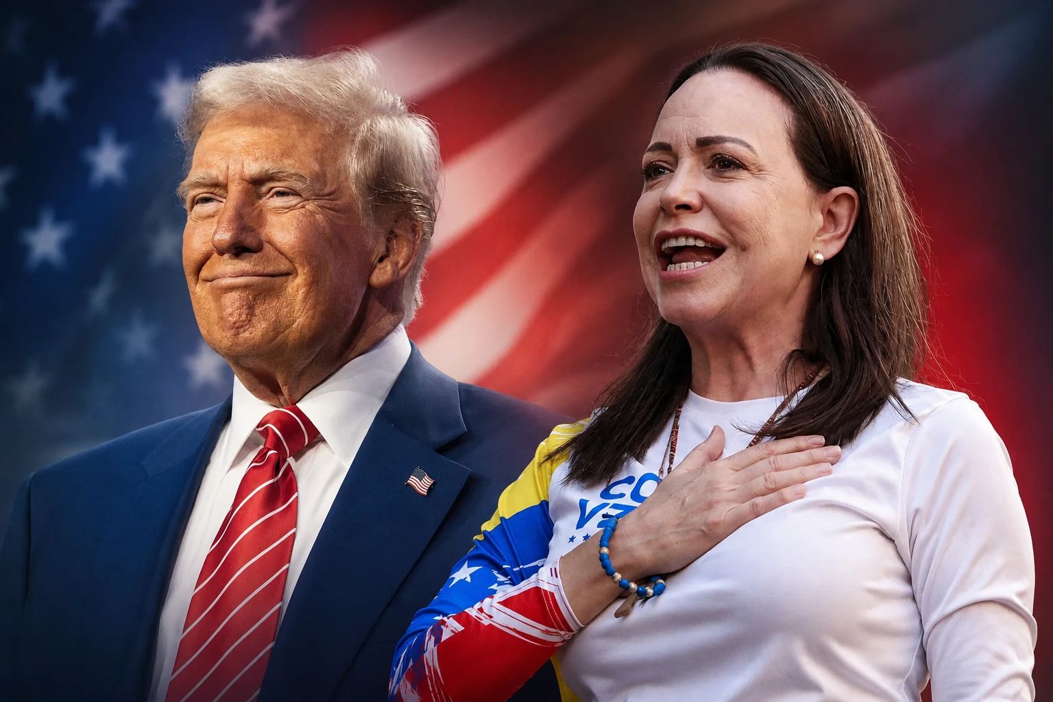 Donald Trump și Corina Machado
