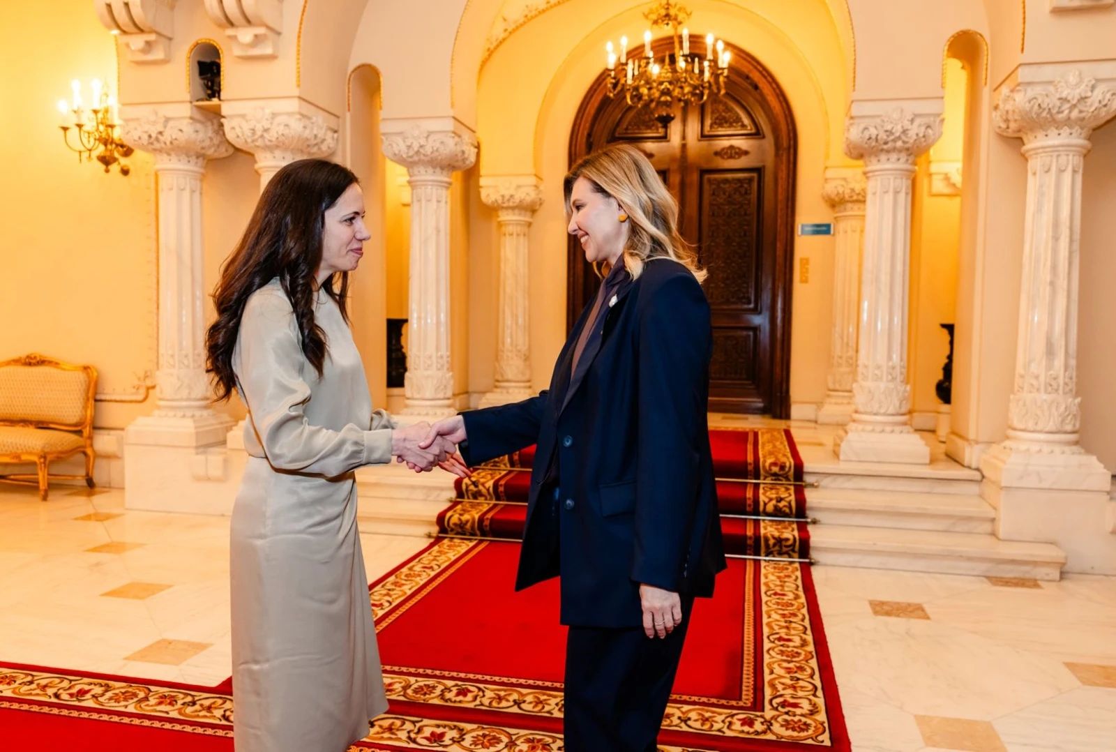 Mirabela Grădinaru și Olena Zelenska. FOTO: Administrația Prezidențială 