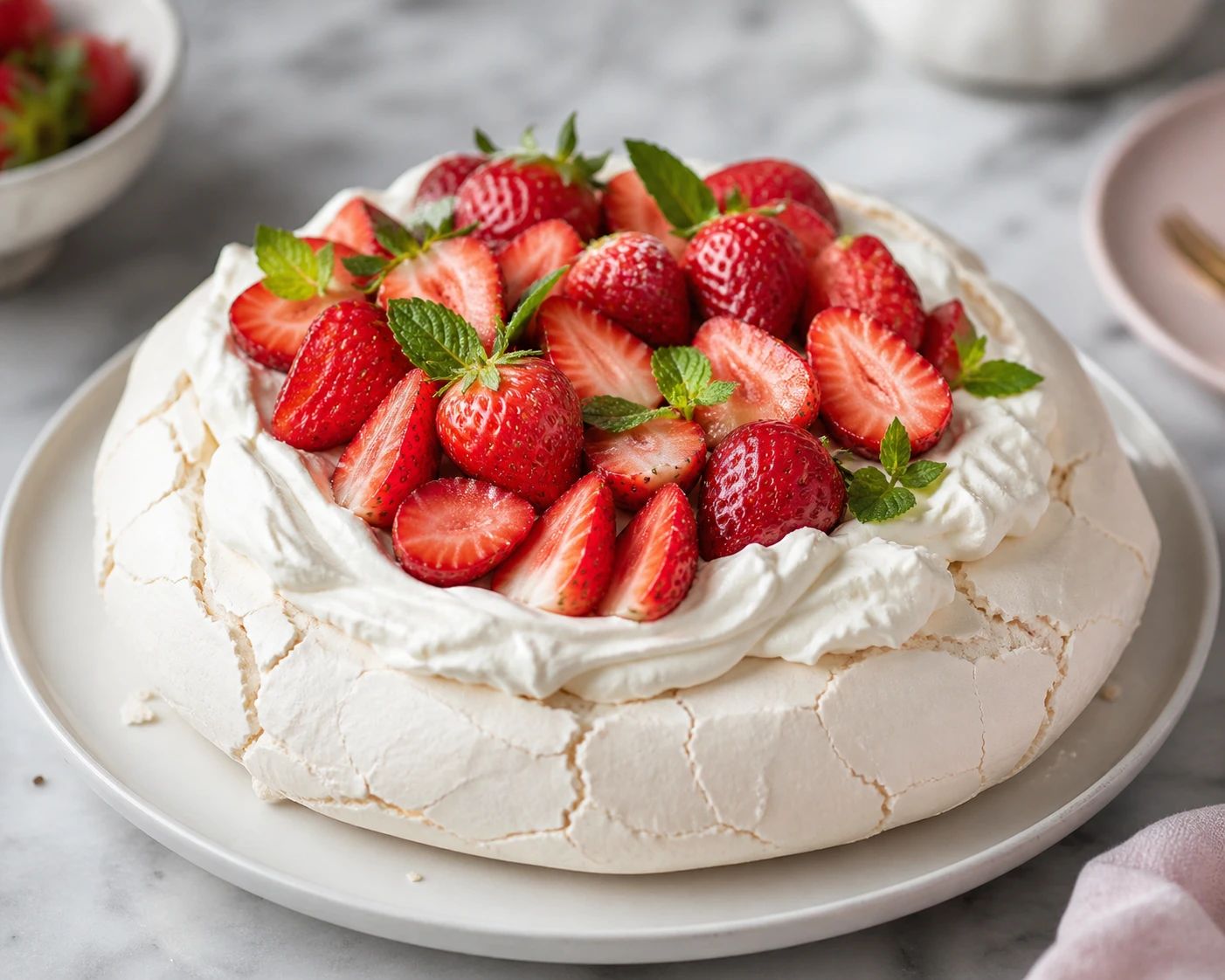 Pavlova cu căpșuni