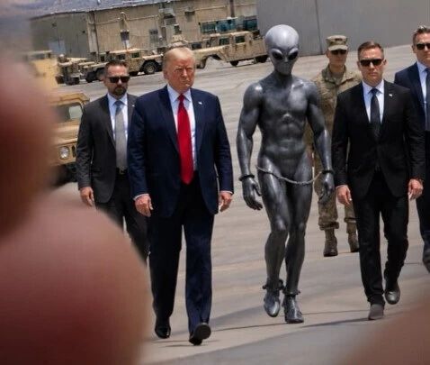 Trump, în mijlocul unui delir SF. Foto: Truth Social
