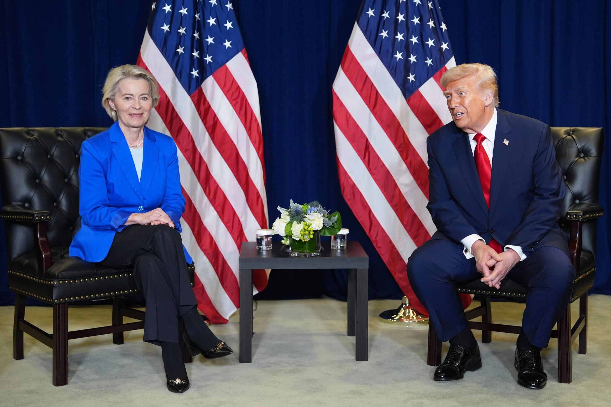 Ursula von der Leyen și Donald Trump