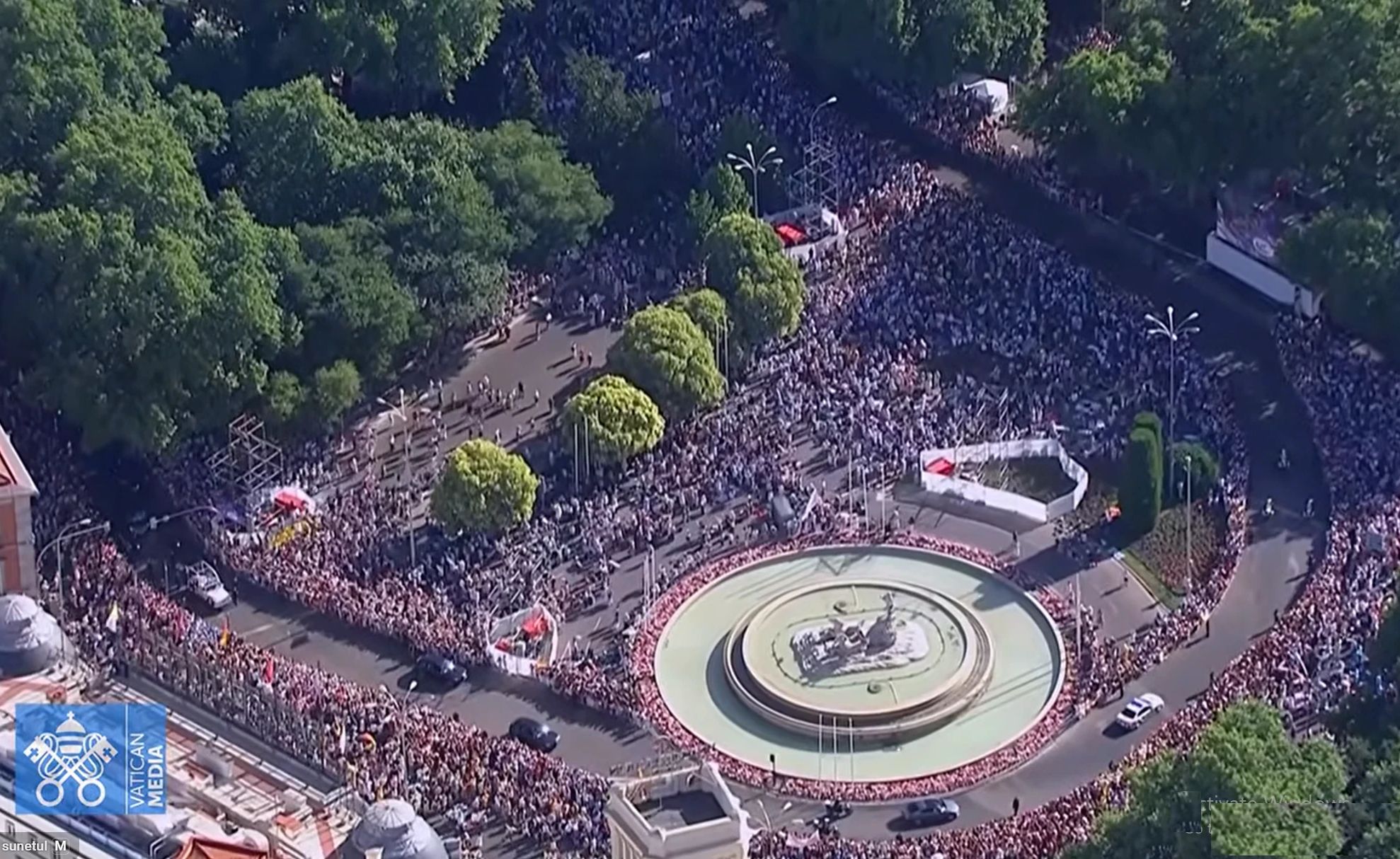 Ceremonie papala la Madrid (Vatican media)