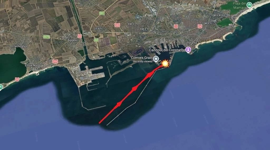 Drona din Constanța a străbătut 7 kilometri prin port fără să fie deranjată de nimeni