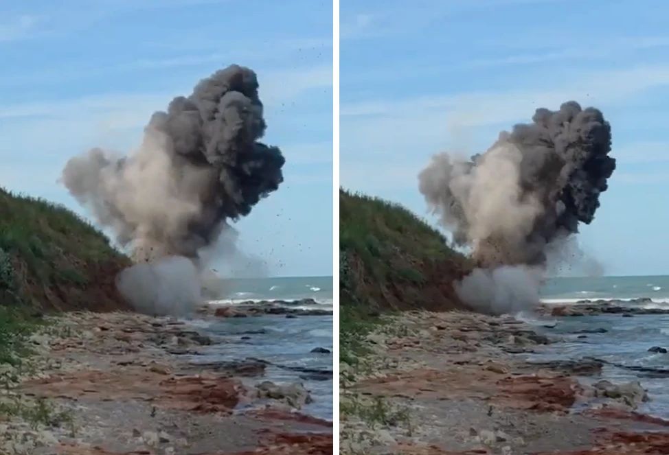 Mină detonată la Vama Veche (MApN)