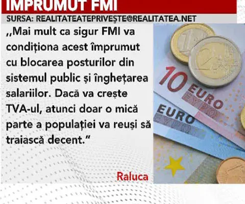 Cititorii Realitatea.NET consideră că împrumutul FMI va îngropa statul în datorii