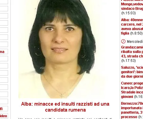 O candidată româncă la alegerile locale din Italia a primit ameninţări rasiste