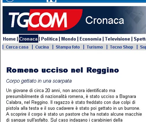 Un tânăr de 20 de ani, cel mai probabil român, a fost ucis în Italia