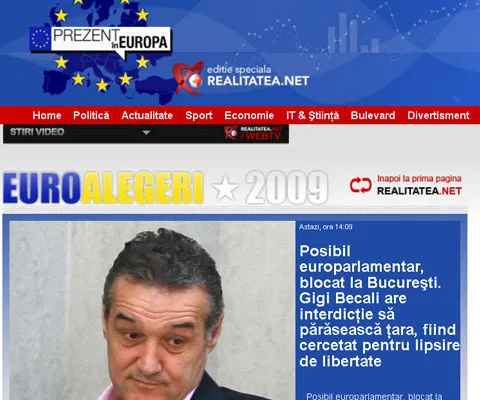 REALITATEA.NET a fost principala sursă de ştiri online pentru românii interesaţi de alegerile europarlamentare