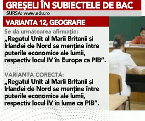 Elevii au descoperit greşeli în variantele pentru Bacalaureat