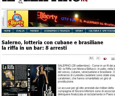 Opt persoane arestate pentru implicarea într-o loterie sexuală în Italia