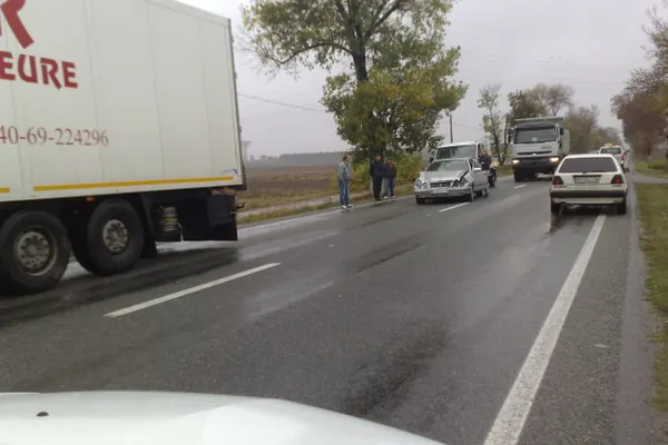 Accident la intrarea în Balş