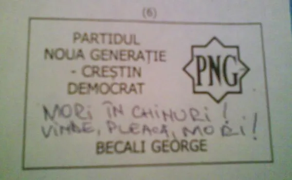 Gigi Becali e contestat şi pe buletinele de vot