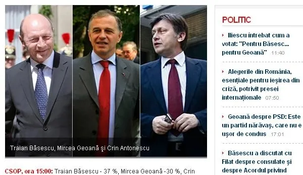 REALITATEA.NET a decis să amâne publicarea exit-poll-urilor până la 21.00