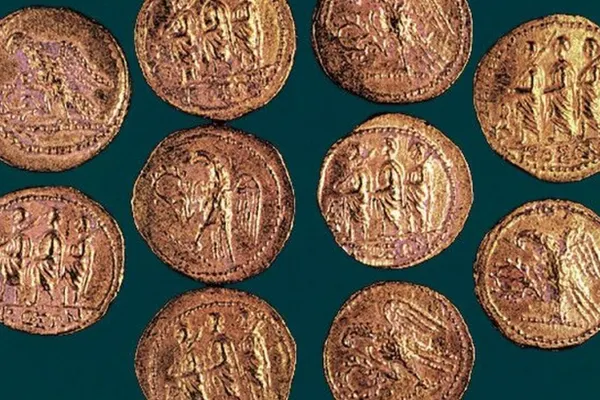 27 de monede de aur dacice de tip Koson, recuperate din Italia, aduse în România
