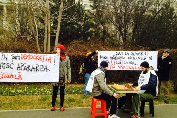 ŞAH la Guvern. Un protest inedit al organizaţiei Miliţia Spirituală