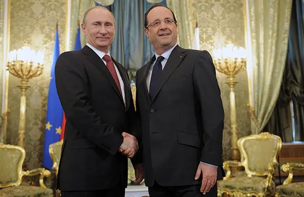 Vladimir Putin va fi primit de către Hollande pe 5 iunie la Palatul Elysée, anunţă Kremlinul
