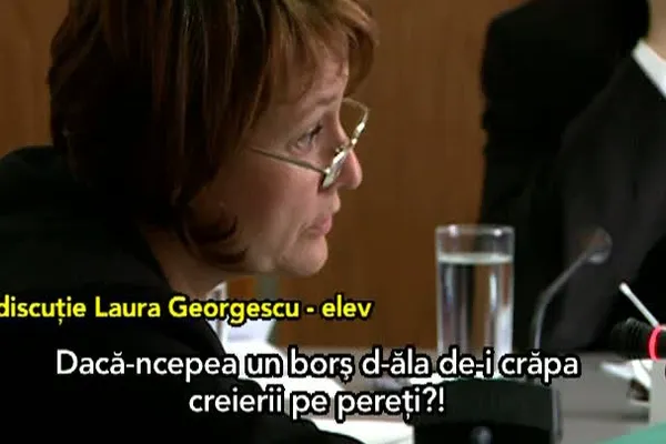 Şefa CNA, Laura Georgescu, VIOLENTĂ VERBAL cu elevii