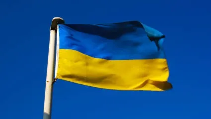 Drapelul Ucrainei, arborat în centrul Moscovei