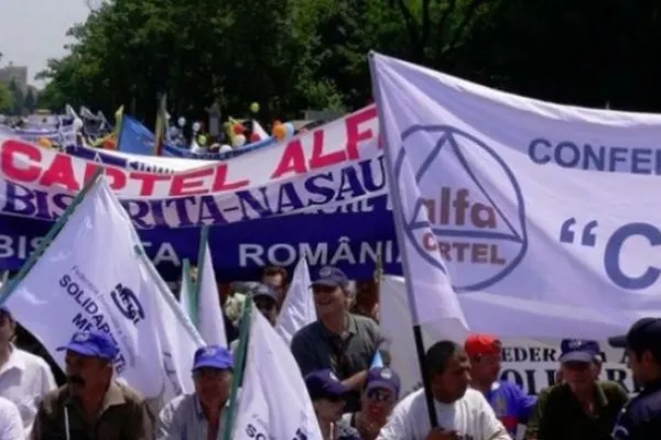 Protest la Guvern: 2.000 de sindicaliști de la Cartel Alfa cer modificarea Legii dialogului social