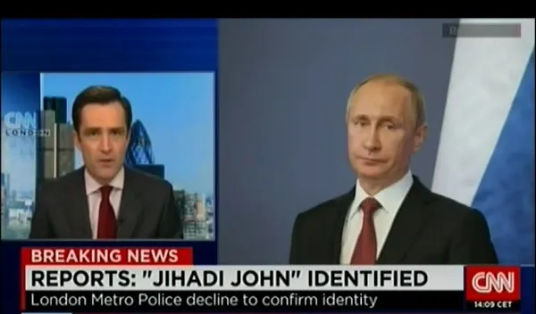 Gafa CNN care i-a lăsat pe telespectatori cu gurile căscate: Putin prezentat ca "Jihadi John"
