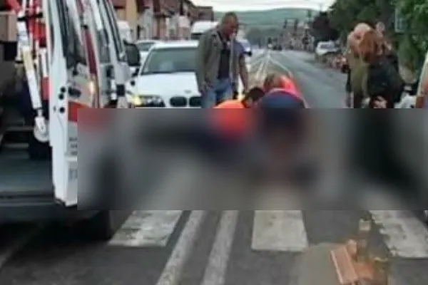 Moarte teribilă pentru un clujean. A fost lovit de mașină pe trecerea de pietoni