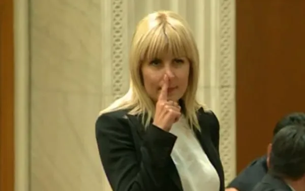 Elena Udrea explică semnul cu degetul la nas din Parlament