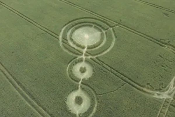 Cercuri misterioase au apărut peste noapte într-un lan de grâu din Rusia
