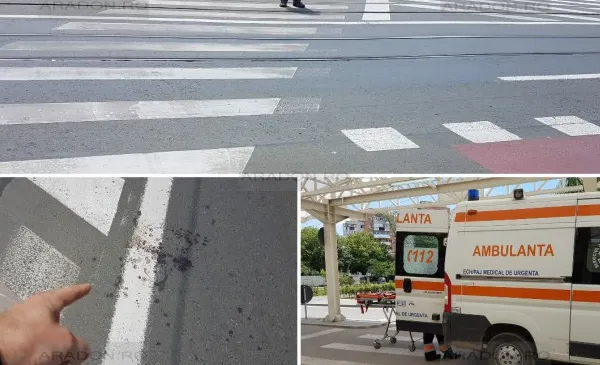 Viceprimarul oraşului Arad, accidentat pe trecerea de pietoni