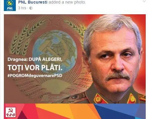 PNL a fost obligat să retragă mesajul cu "pogrom de guvernare PSD"