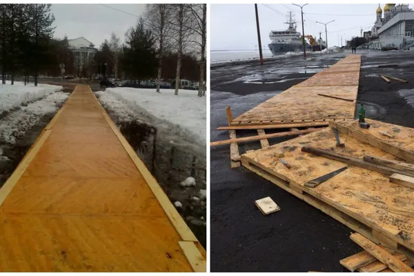 Orașul din Rusia care a așternut parchet pe străzi, în așteptarea lui Putin - FOTO incredibil