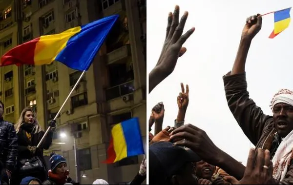 Ciadul ne acuză iar că i-am copiat drapelul, după ce a văzut poze de la protestele față de OUG 13