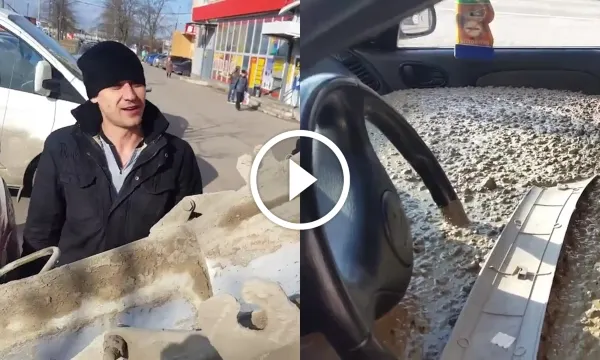 Farsa nebună a unui bărbat din Rusia pentru soţia lui. Ce i-a făcut maşinii femeii